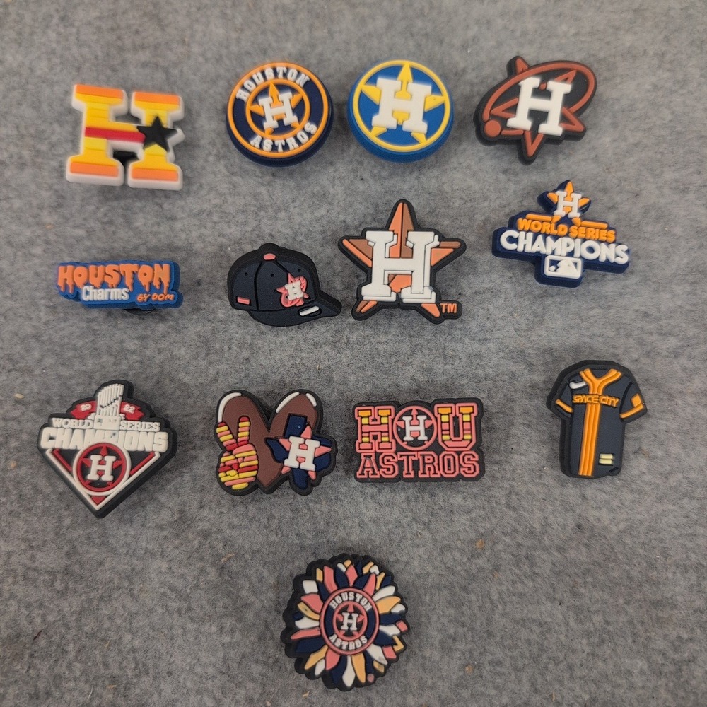 Houston Astros Shoe Charms 13pc Set MLB World Series Champions Space City - Picture 1 of 1
